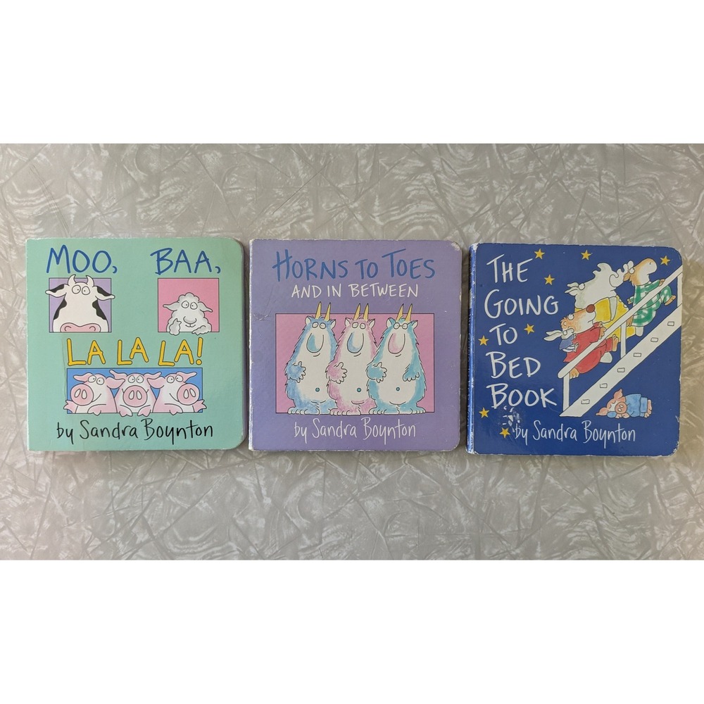 Sandra Boynton Board Book Set - Moo Baa La La La Horns to Toes Going to Bed Book